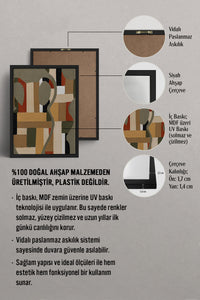HOMEPACK Ahşap Çerçeveli Tablo Çerçeveli Poster Sanatsal Modern Duvar Dekoru BEK-8425