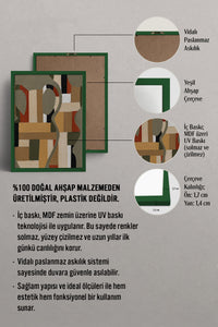 HOMEPACK Ahşap Çerçeveli Tablo Çerçeveli Poster Sanatsal Modern Duvar Dekoru BEK-8425