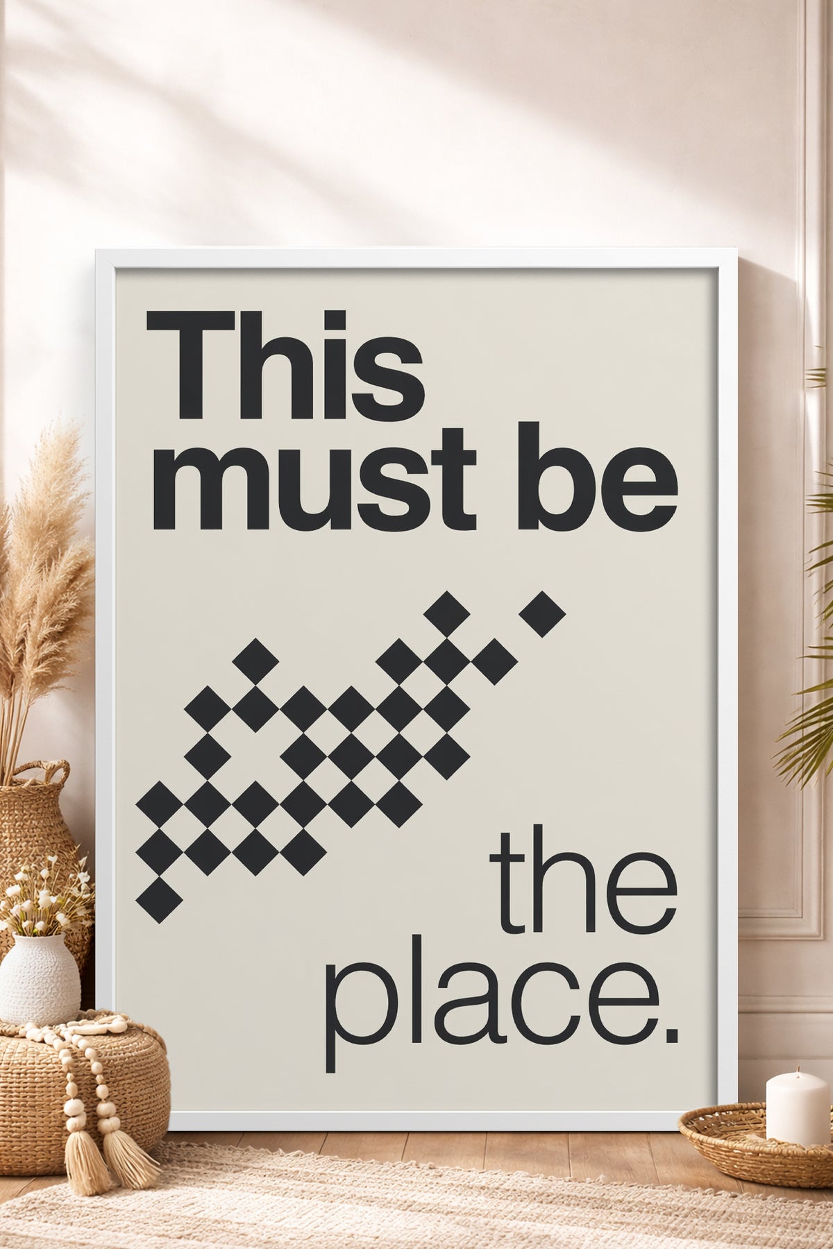 HOMEPACK Ahşap Çerçeveli Tablo Çerçeveli Poster Sanatsal Modern Duvar Dekoru BEK-8426