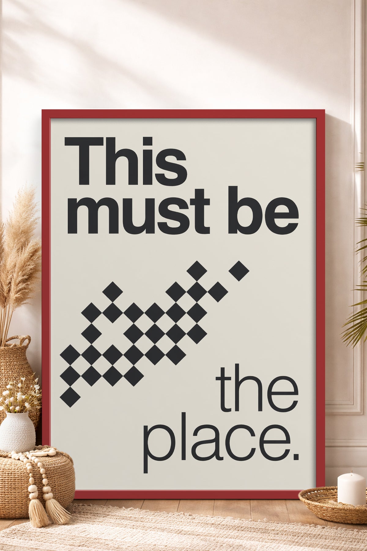 HOMEPACK Ahşap Çerçeveli Tablo Çerçeveli Poster Sanatsal Modern Duvar Dekoru BEK-8426