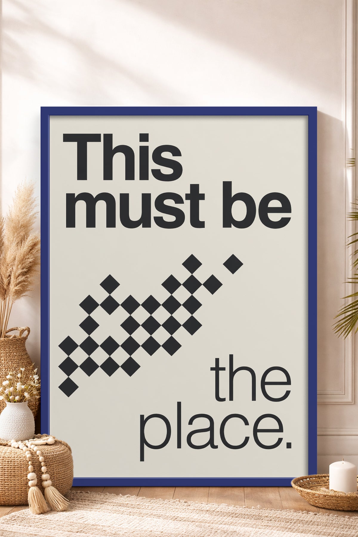 HOMEPACK Ahşap Çerçeveli Tablo Çerçeveli Poster Sanatsal Modern Duvar Dekoru BEK-8426