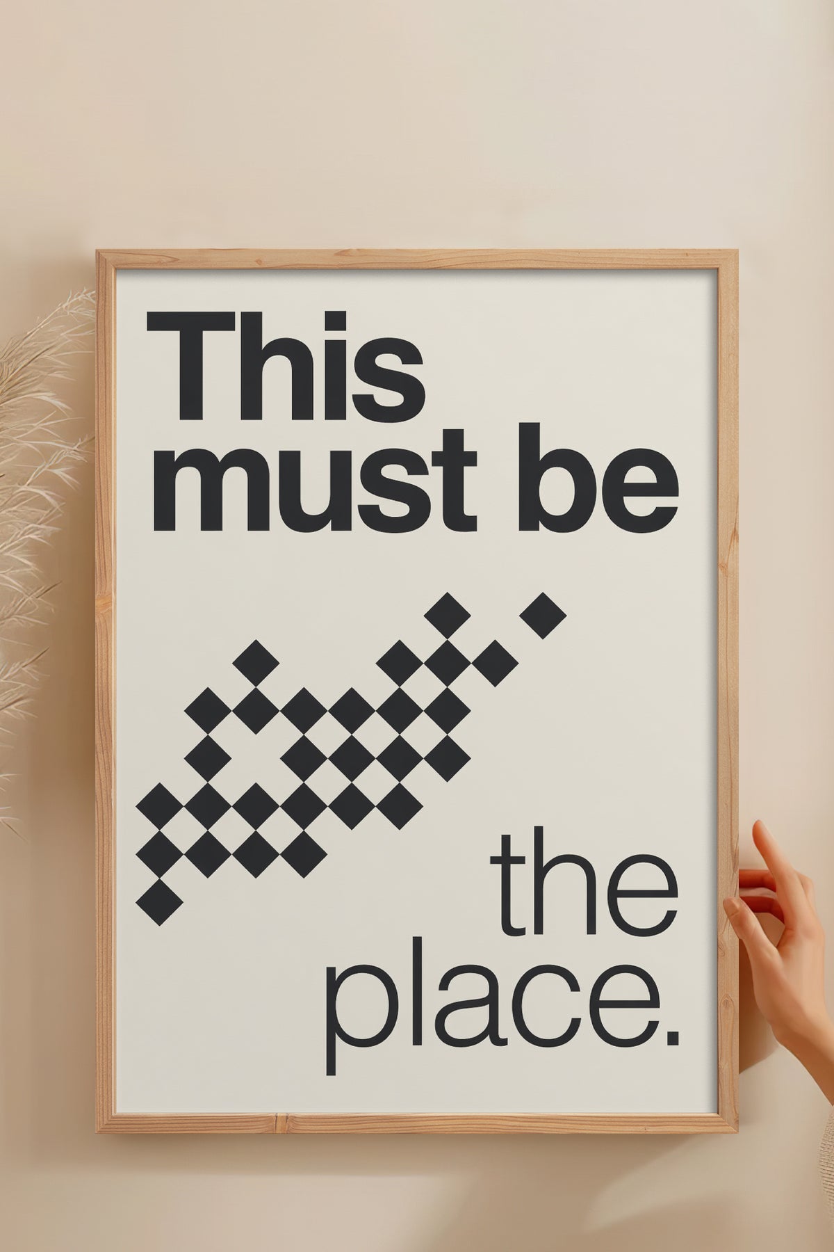 HOMEPACK Ahşap Çerçeveli Tablo Çerçeveli Poster Sanatsal Modern Duvar Dekoru BEK-8426