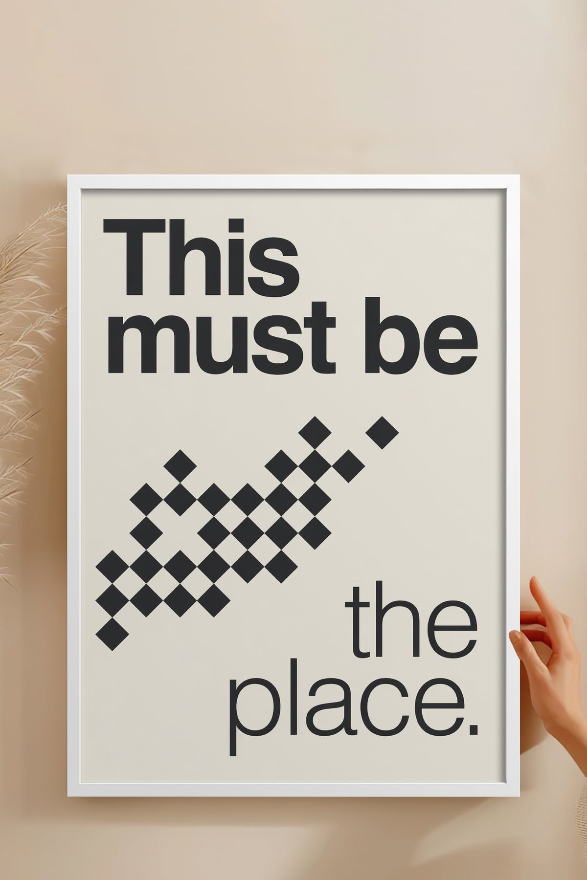 HOMEPACK Ahşap Çerçeveli Tablo Çerçeveli Poster Sanatsal Modern Duvar Dekoru BEK-8426
