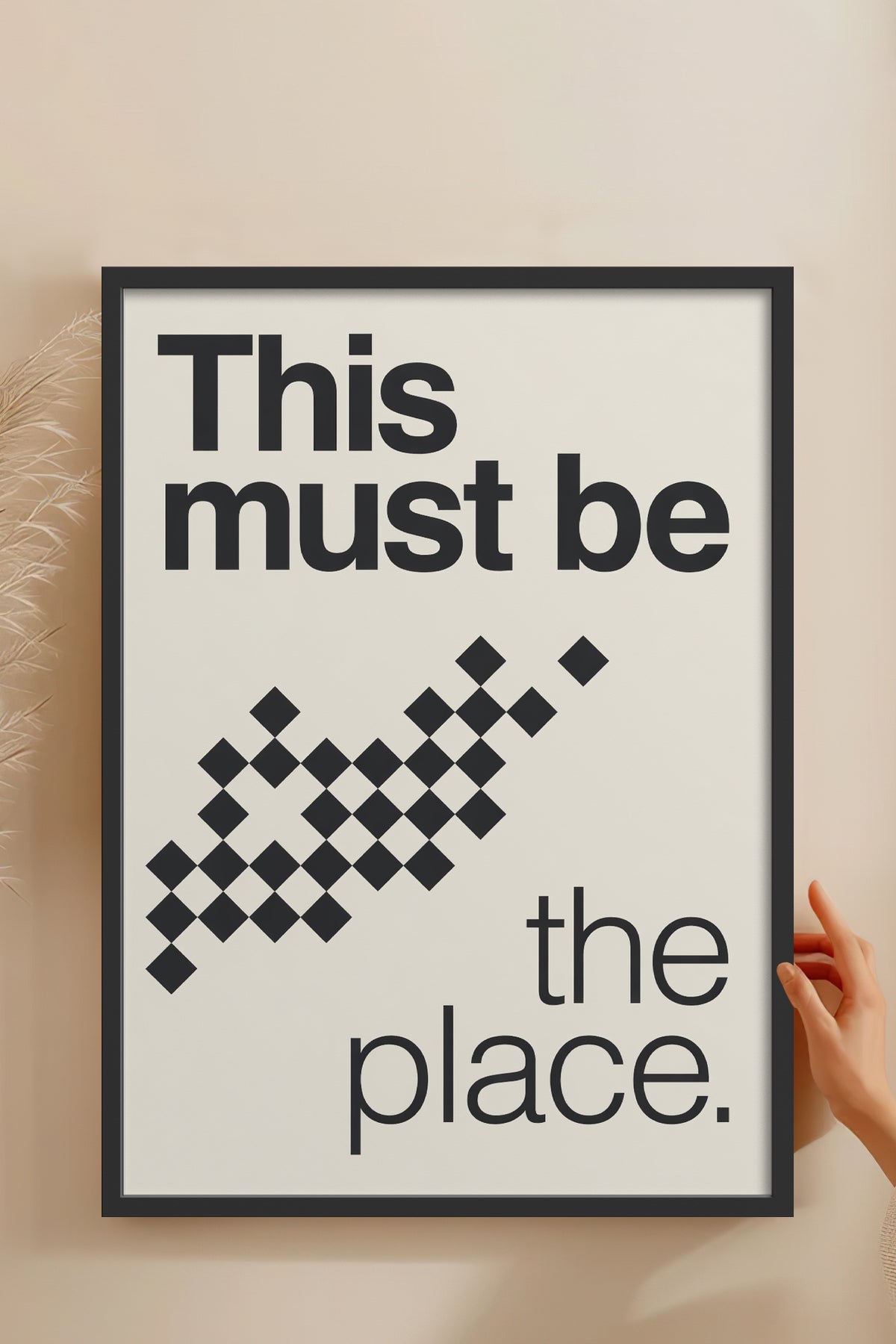 HOMEPACK Ahşap Çerçeveli Tablo Çerçeveli Poster Sanatsal Modern Duvar Dekoru BEK-8426