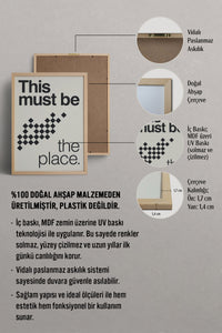 HOMEPACK Ahşap Çerçeveli Tablo Çerçeveli Poster Sanatsal Modern Duvar Dekoru BEK-8426