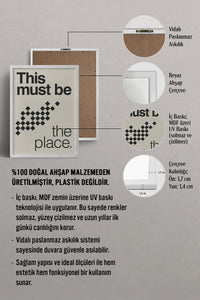 HOMEPACK Ahşap Çerçeveli Tablo Çerçeveli Poster Sanatsal Modern Duvar Dekoru BEK-8426