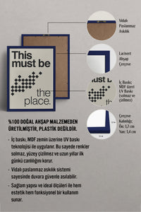 HOMEPACK Ahşap Çerçeveli Tablo Çerçeveli Poster Sanatsal Modern Duvar Dekoru BEK-8426