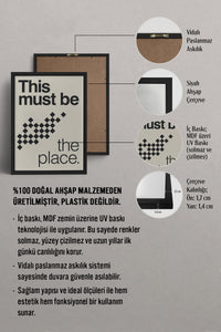 HOMEPACK Ahşap Çerçeveli Tablo Çerçeveli Poster Sanatsal Modern Duvar Dekoru BEK-8426