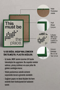HOMEPACK Ahşap Çerçeveli Tablo Çerçeveli Poster Sanatsal Modern Duvar Dekoru BEK-8426