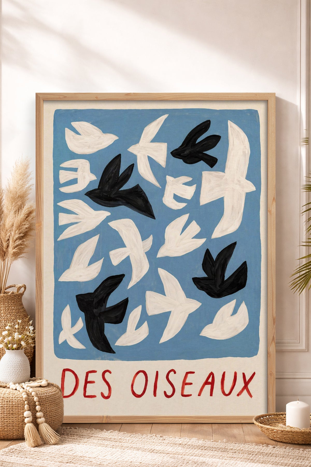 HOMEPACK Ahşap Çerçeveli Tablo Çerçeveli Poster Sanatsal Modern Duvar Dekoru BEK-8427