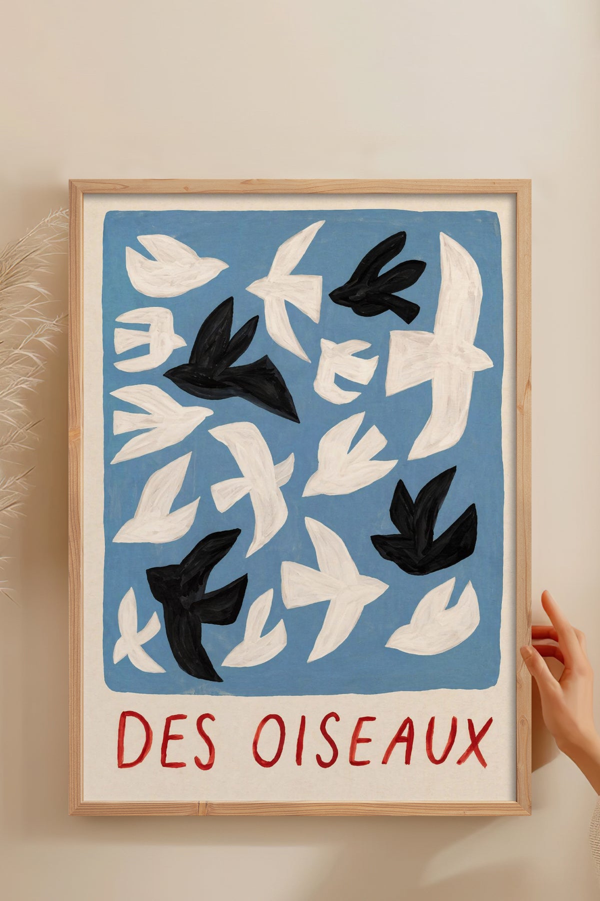 HOMEPACK Ahşap Çerçeveli Tablo Çerçeveli Poster Sanatsal Modern Duvar Dekoru BEK-8427