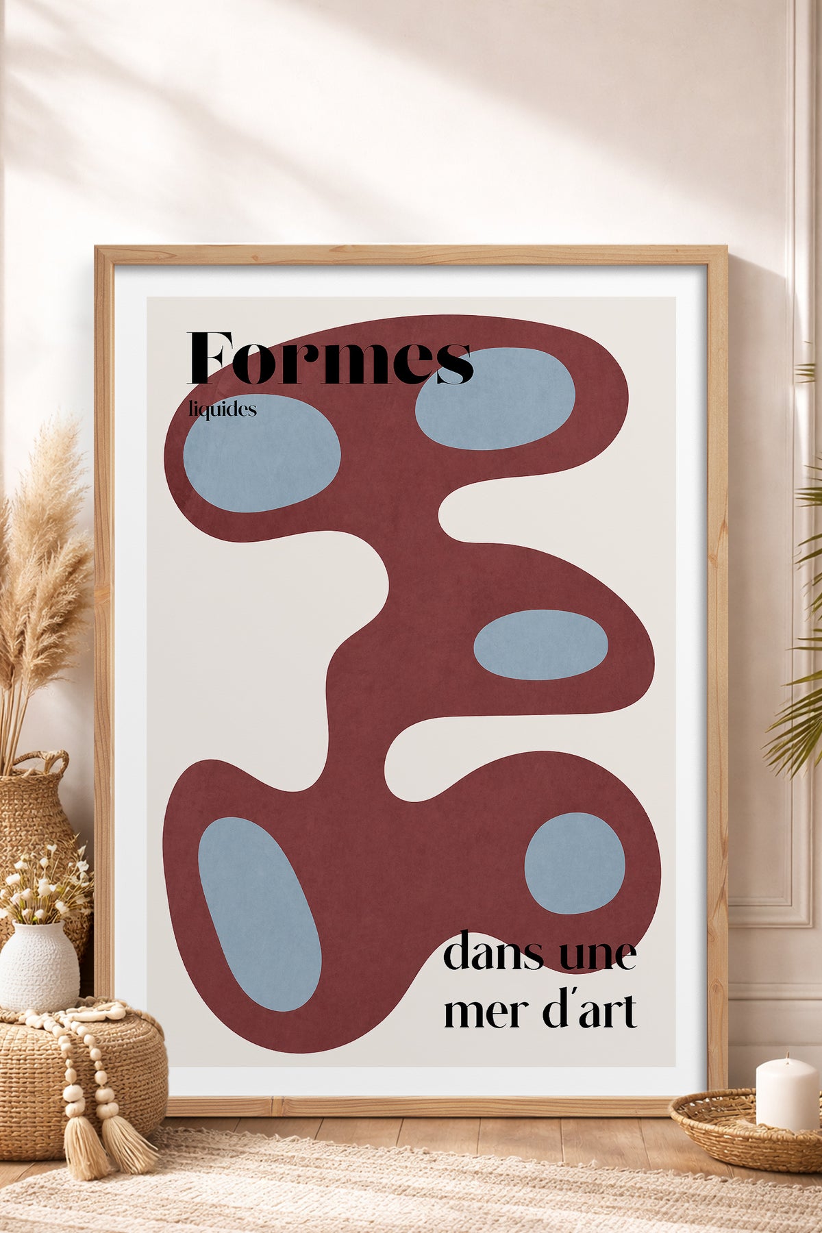 HOMEPACK Ahşap Çerçeveli Tablo Çerçeveli Poster Sanatsal Modern Duvar Dekoru BEK-8428