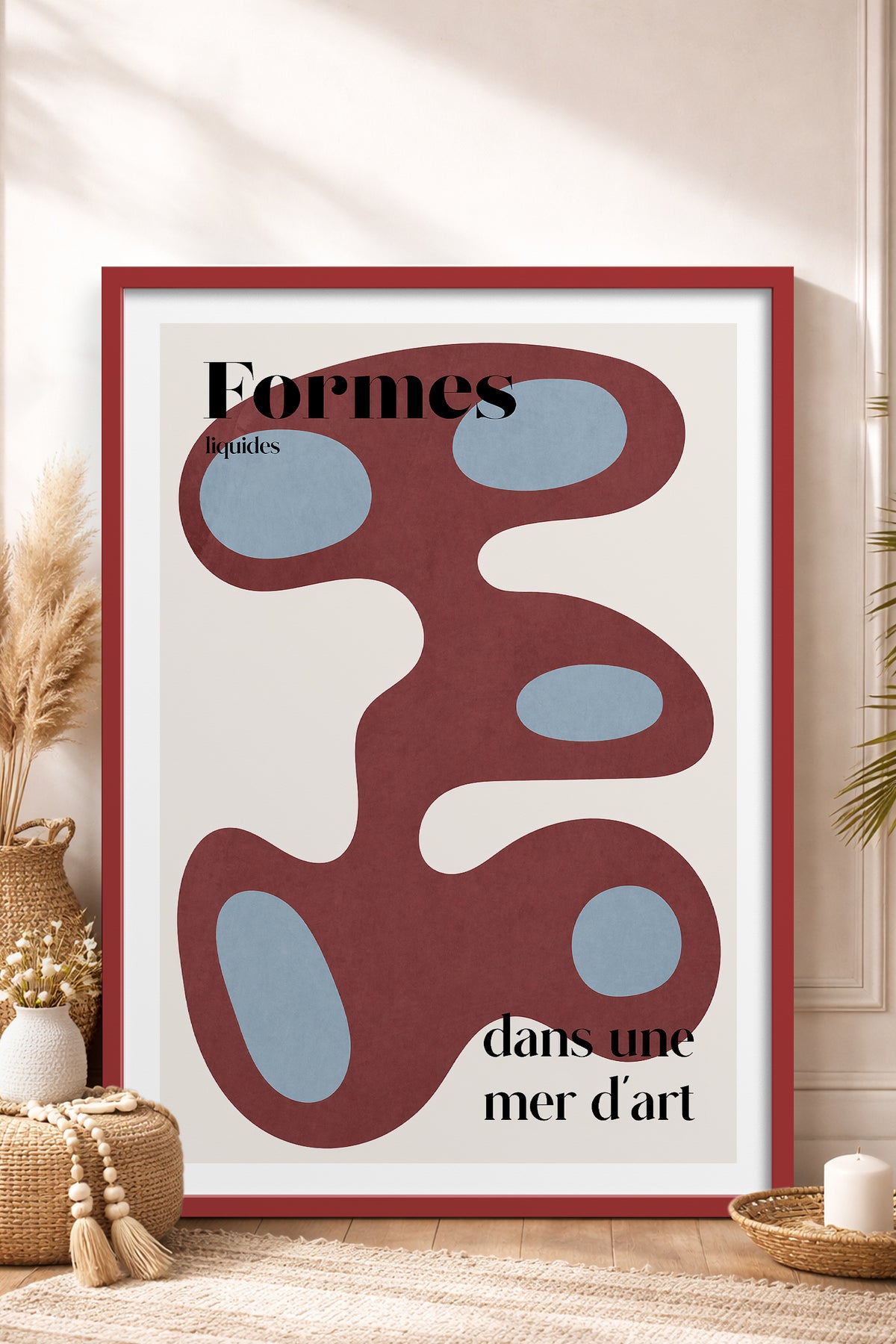 HOMEPACK Ahşap Çerçeveli Tablo Çerçeveli Poster Sanatsal Modern Duvar Dekoru BEK-8428