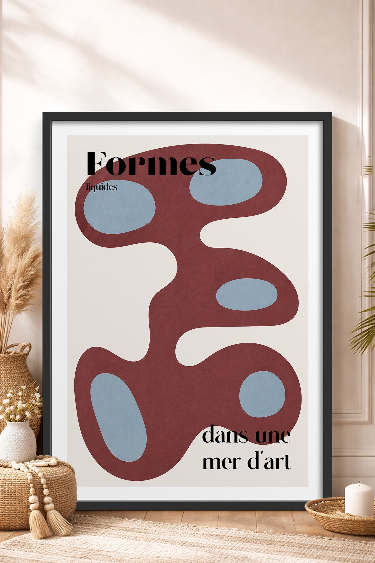 HOMEPACK Ahşap Çerçeveli Tablo Çerçeveli Poster Sanatsal Modern Duvar Dekoru BEK-8428