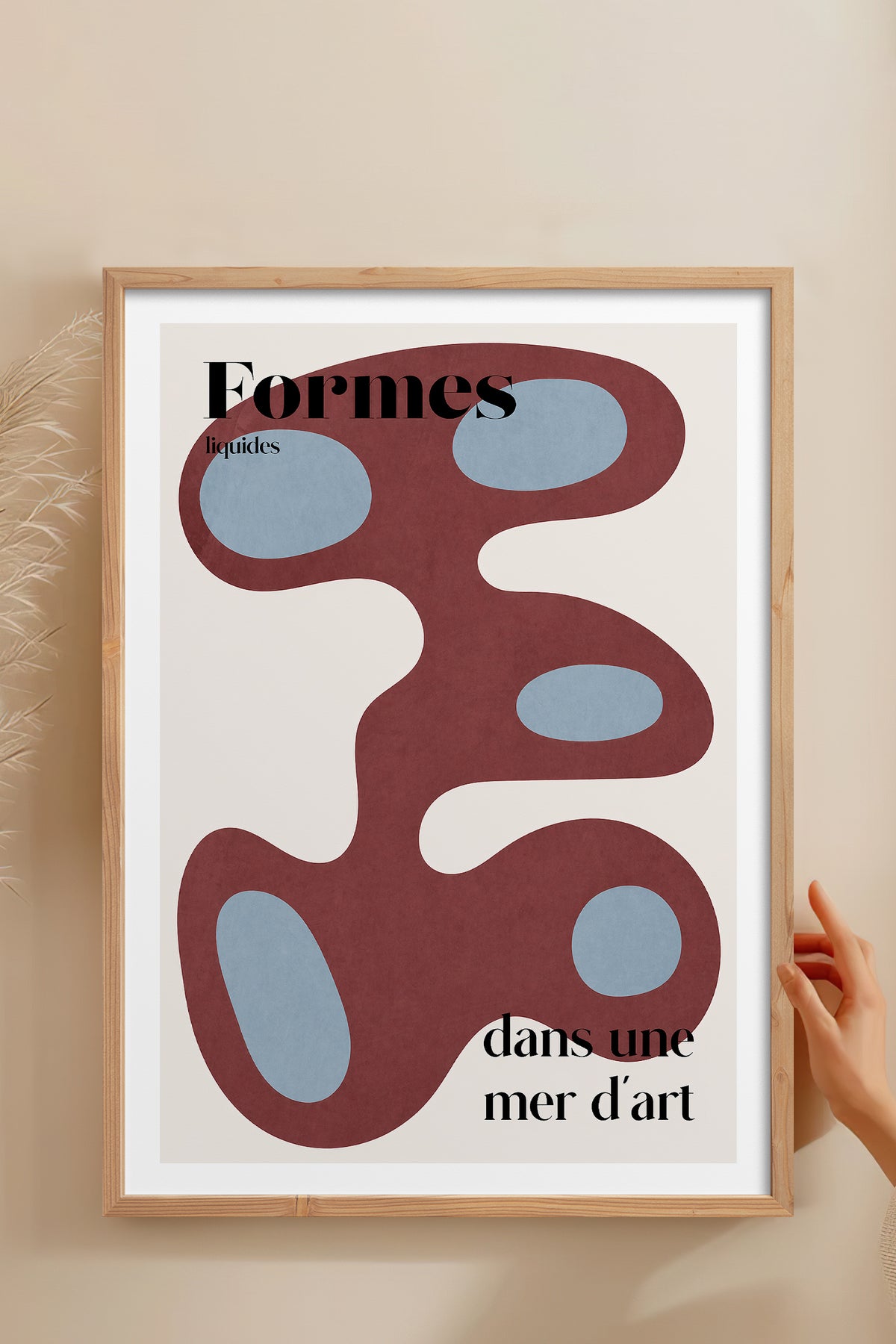 HOMEPACK Ahşap Çerçeveli Tablo Çerçeveli Poster Sanatsal Modern Duvar Dekoru BEK-8428