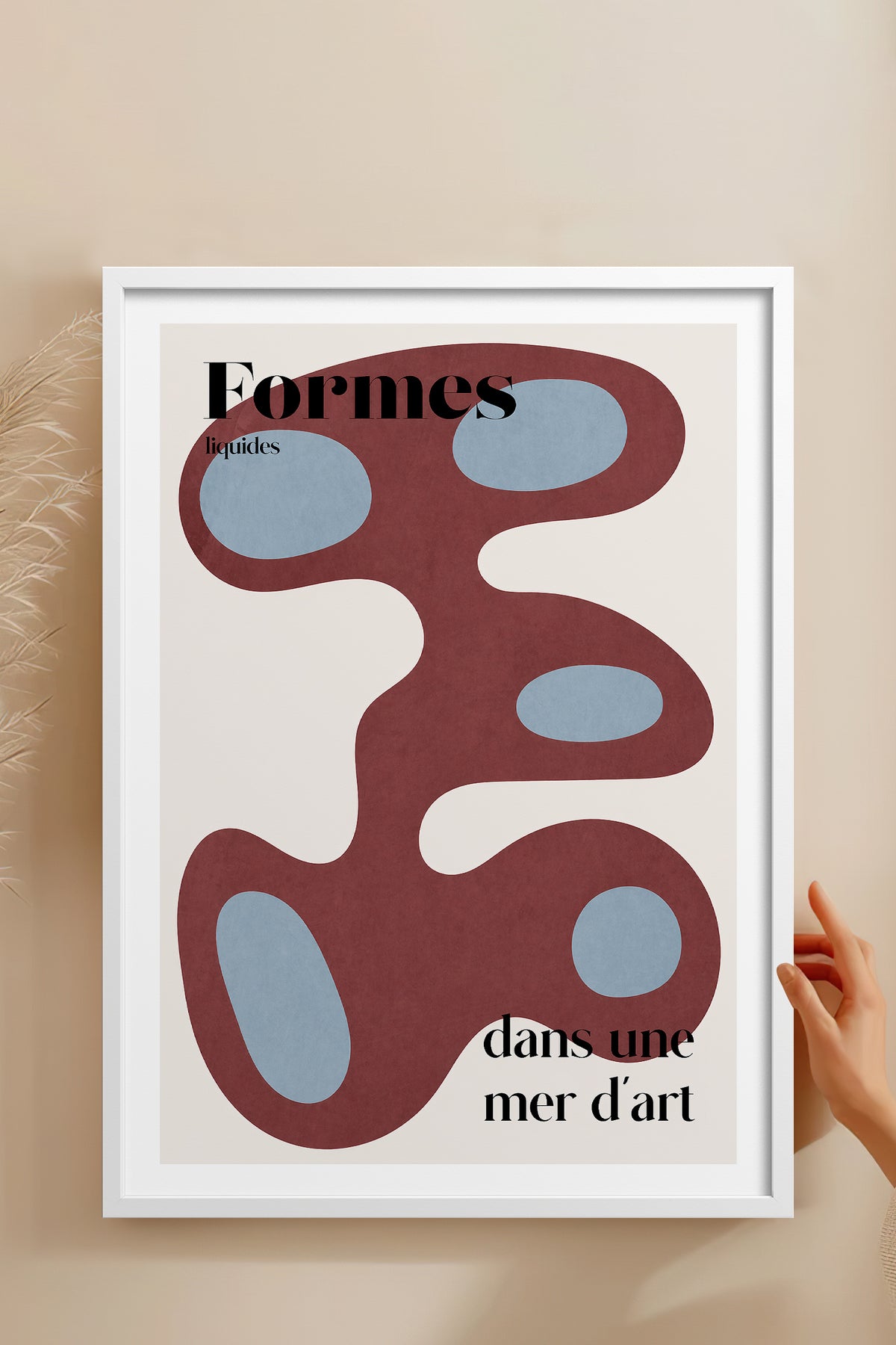 HOMEPACK Ahşap Çerçeveli Tablo Çerçeveli Poster Sanatsal Modern Duvar Dekoru BEK-8428