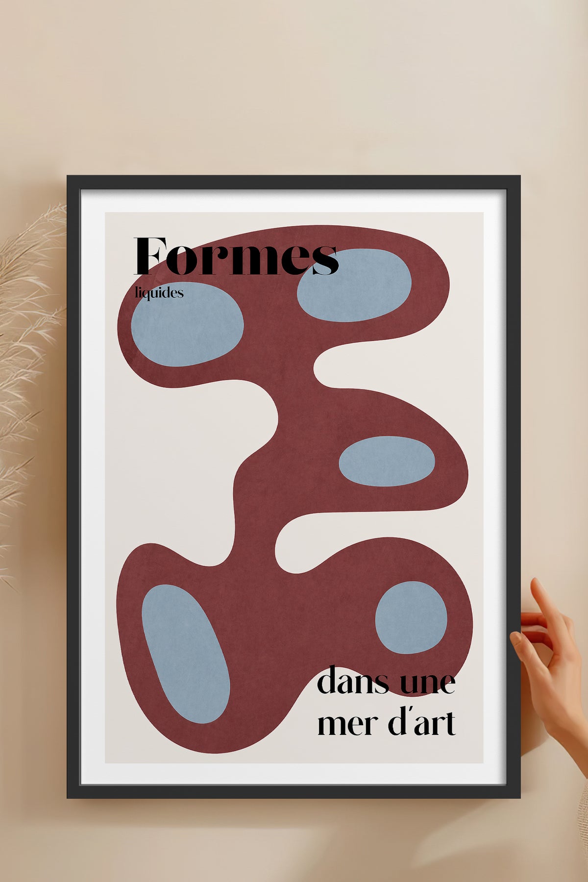 HOMEPACK Ahşap Çerçeveli Tablo Çerçeveli Poster Sanatsal Modern Duvar Dekoru BEK-8428