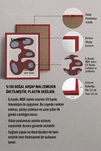 HOMEPACK Ahşap Çerçeveli Tablo Çerçeveli Poster Sanatsal Modern Duvar Dekoru BEK-8428