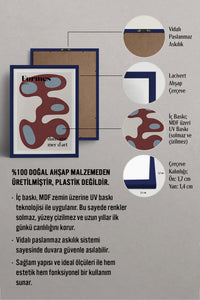 HOMEPACK Ahşap Çerçeveli Tablo Çerçeveli Poster Sanatsal Modern Duvar Dekoru BEK-8428
