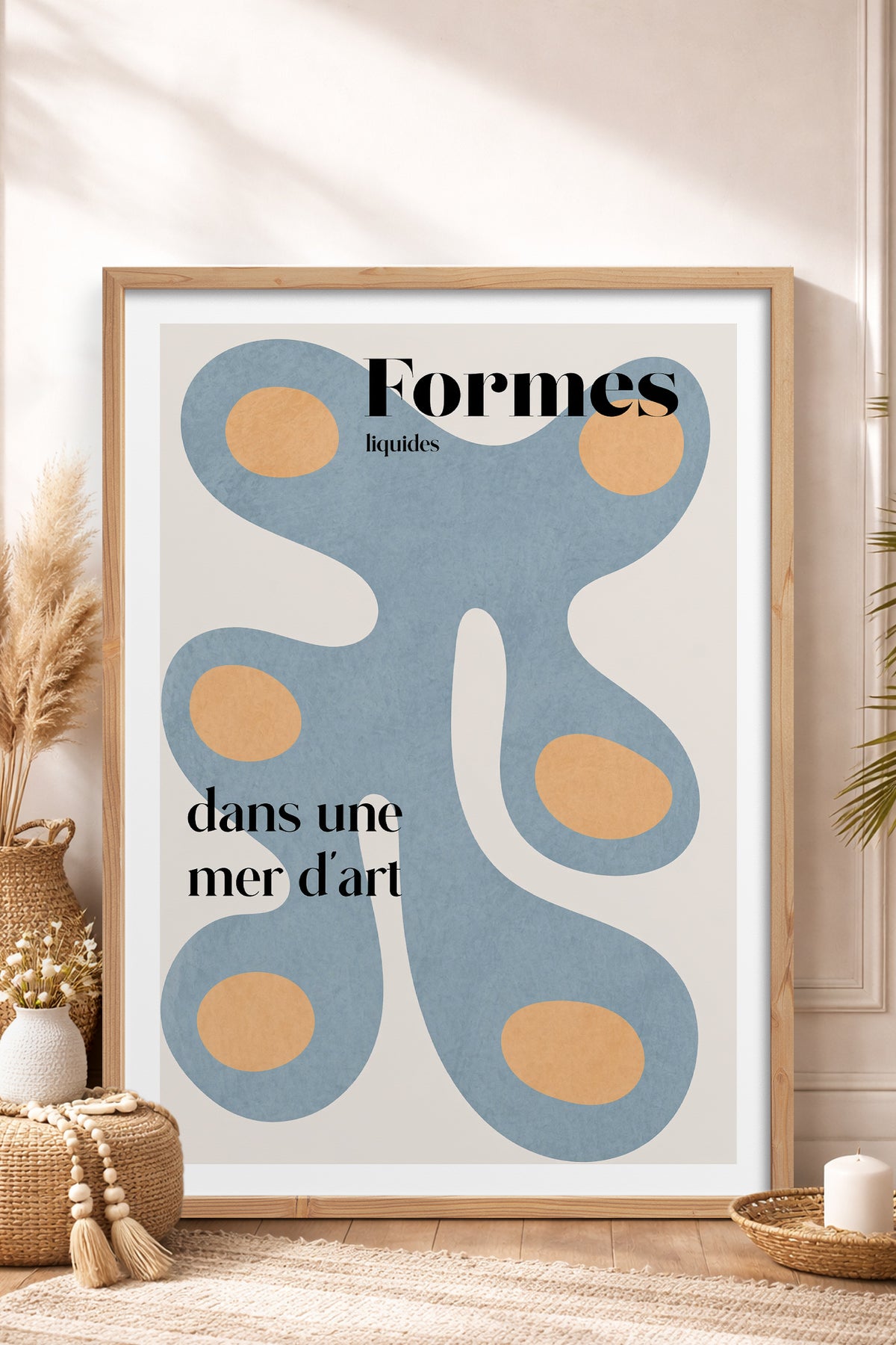 HOMEPACK Ahşap Çerçeveli Tablo Çerçeveli Poster Sanatsal Modern Duvar Dekoru BEK-8429