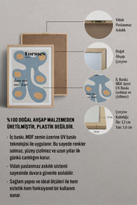 HOMEPACK Ahşap Çerçeveli Tablo Çerçeveli Poster Sanatsal Modern Duvar Dekoru BEK-8429