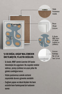 HOMEPACK Ahşap Çerçeveli Tablo Çerçeveli Poster Sanatsal Modern Duvar Dekoru BEK-8429