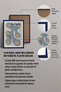 HOMEPACK Ahşap Çerçeveli Tablo Çerçeveli Poster Sanatsal Modern Duvar Dekoru BEK-8429