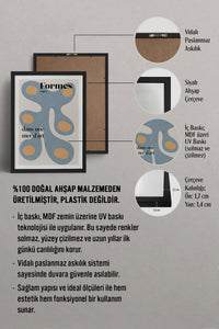 HOMEPACK Ahşap Çerçeveli Tablo Çerçeveli Poster Sanatsal Modern Duvar Dekoru BEK-8429