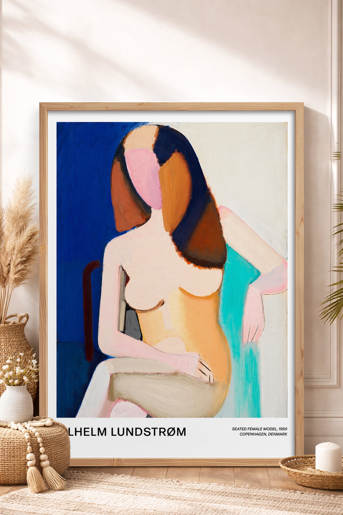 HOMEPACK Ahşap Çerçeveli Tablo Çerçeveli Poster Sanatsal Modern Duvar Dekoru BEK-8430