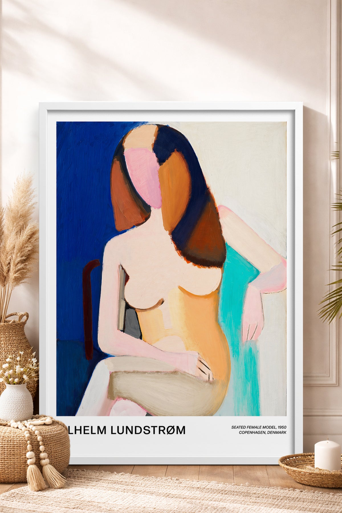 HOMEPACK Ahşap Çerçeveli Tablo Çerçeveli Poster Sanatsal Modern Duvar Dekoru BEK-8430