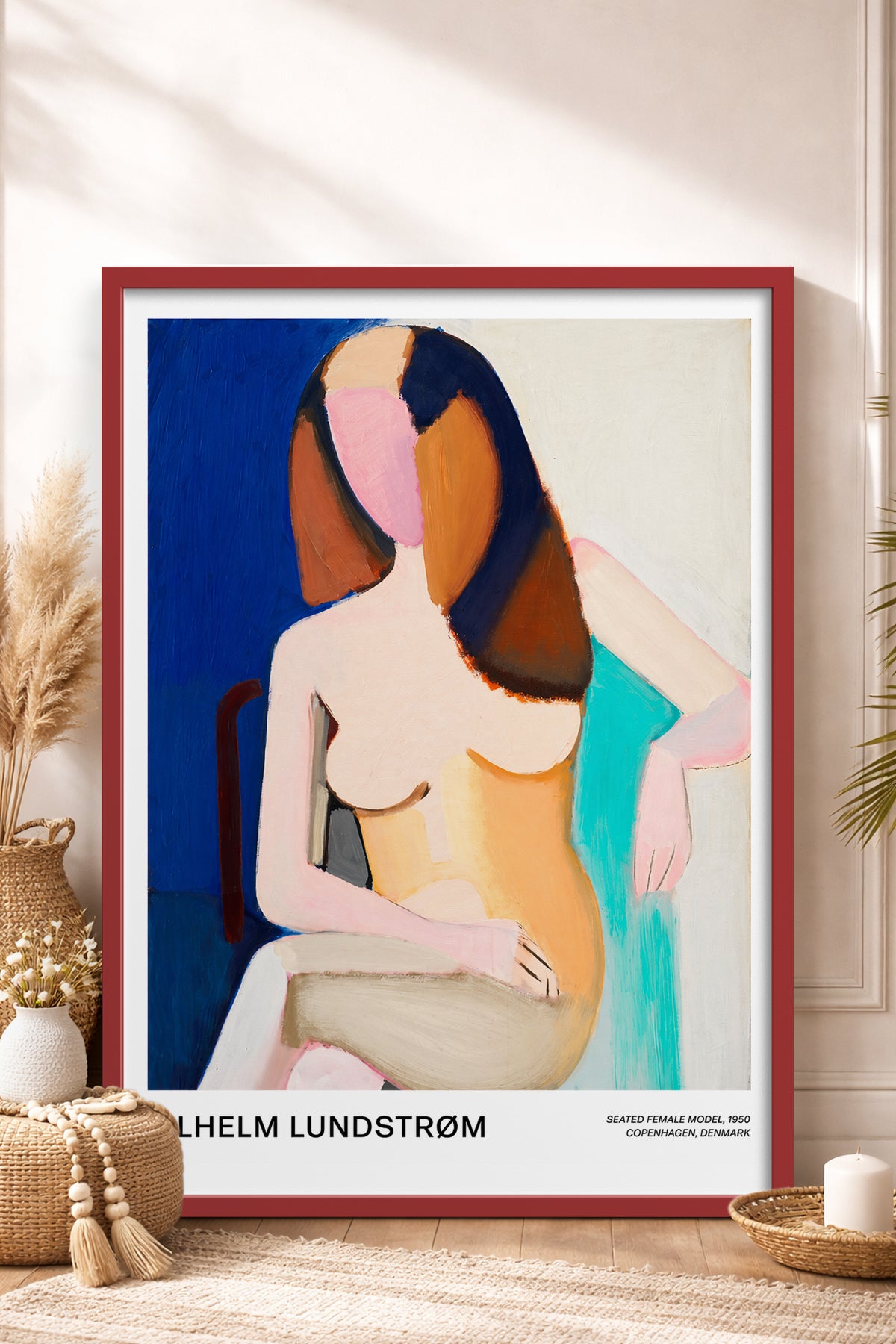 HOMEPACK Ahşap Çerçeveli Tablo Çerçeveli Poster Sanatsal Modern Duvar Dekoru BEK-8430
