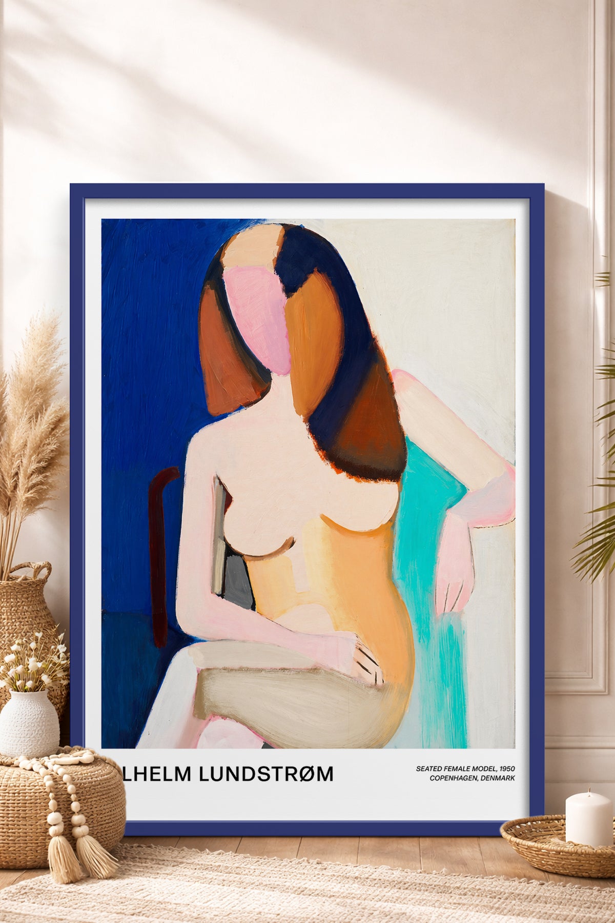 HOMEPACK Ahşap Çerçeveli Tablo Çerçeveli Poster Sanatsal Modern Duvar Dekoru BEK-8430