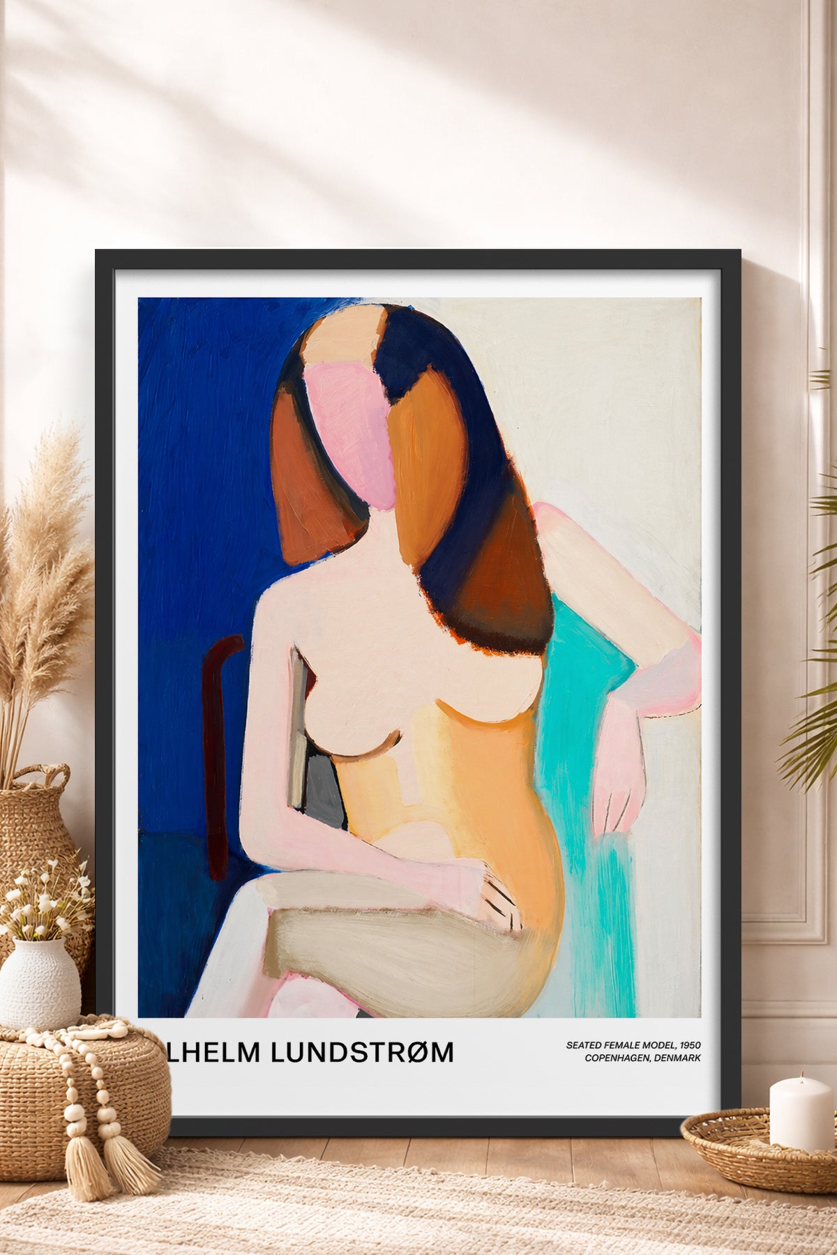 HOMEPACK Ahşap Çerçeveli Tablo Çerçeveli Poster Sanatsal Modern Duvar Dekoru BEK-8430