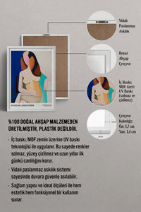 HOMEPACK Ahşap Çerçeveli Tablo Çerçeveli Poster Sanatsal Modern Duvar Dekoru BEK-8430