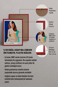 HOMEPACK Ahşap Çerçeveli Tablo Çerçeveli Poster Sanatsal Modern Duvar Dekoru BEK-8430