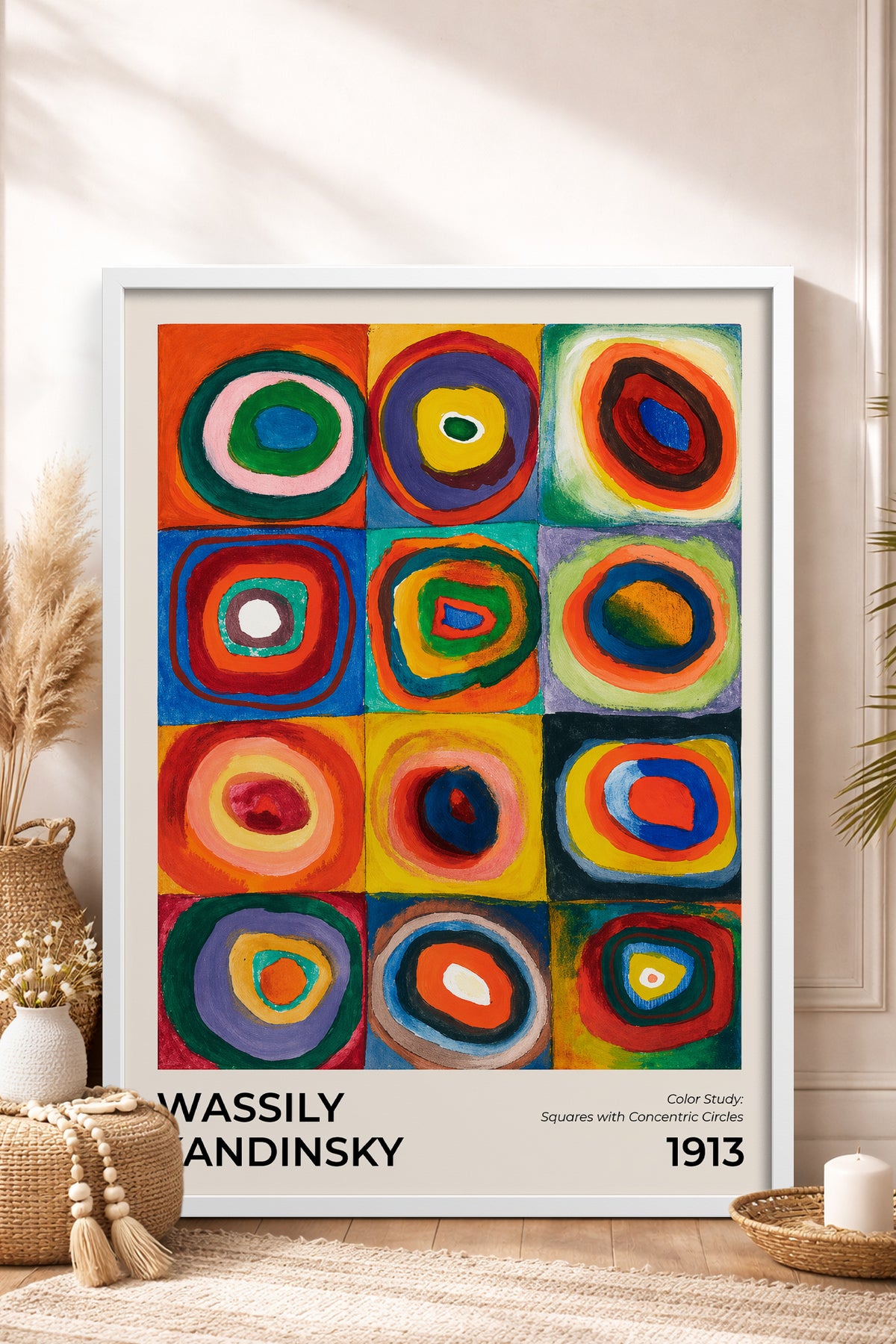 HOMEPACK Ahşap Çerçeveli Tablo Çerçeveli Poster Sanatsal Modern Duvar Dekoru BEK-8431