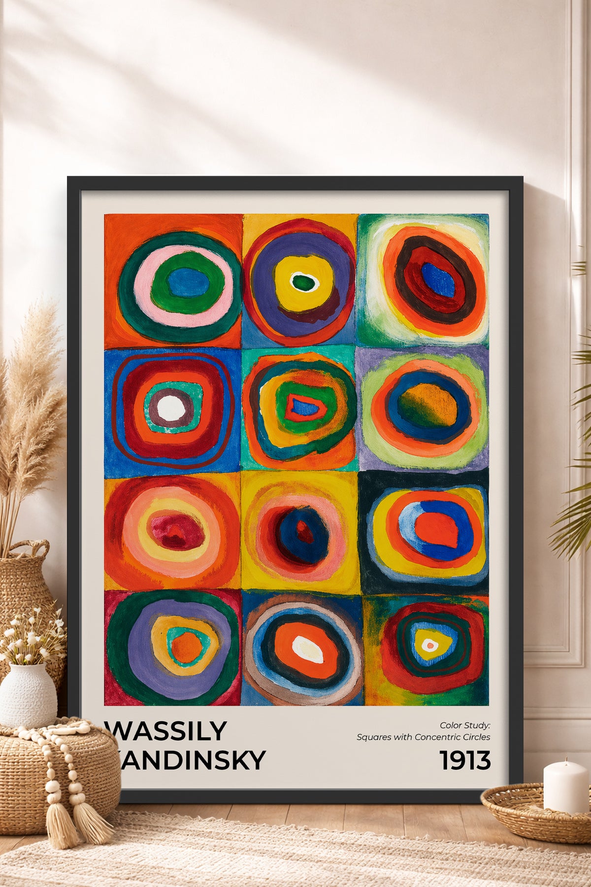 HOMEPACK Ahşap Çerçeveli Tablo Çerçeveli Poster Sanatsal Modern Duvar Dekoru BEK-8431
