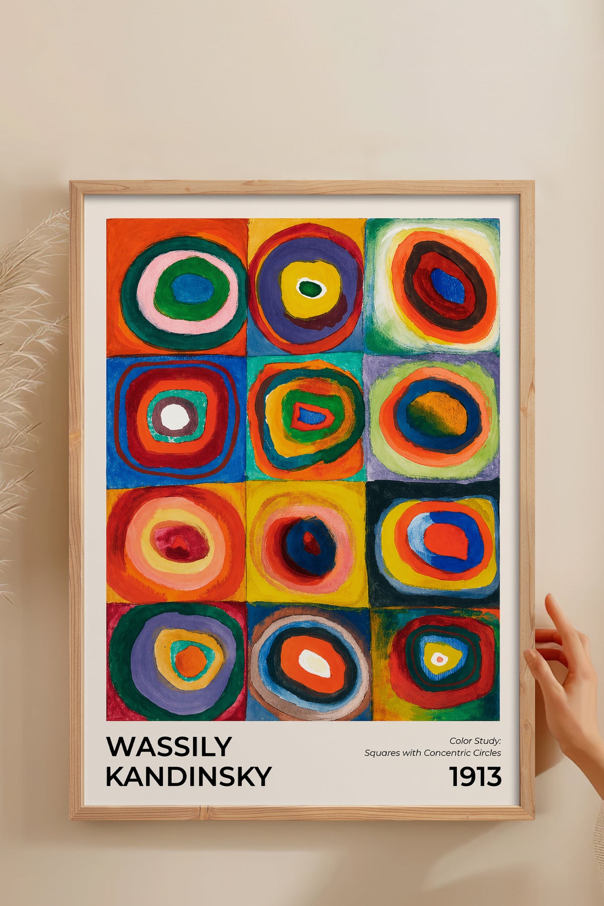 HOMEPACK Ahşap Çerçeveli Tablo Çerçeveli Poster Sanatsal Modern Duvar Dekoru BEK-8431