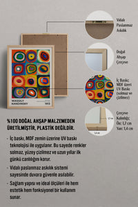 HOMEPACK Ahşap Çerçeveli Tablo Çerçeveli Poster Sanatsal Modern Duvar Dekoru BEK-8431