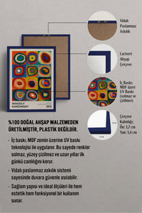 HOMEPACK Ahşap Çerçeveli Tablo Çerçeveli Poster Sanatsal Modern Duvar Dekoru BEK-8431