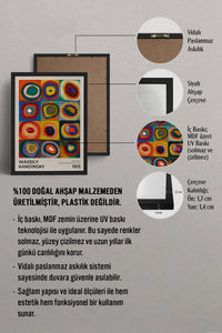 HOMEPACK Ahşap Çerçeveli Tablo Çerçeveli Poster Sanatsal Modern Duvar Dekoru BEK-8431
