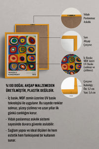 HOMEPACK Ahşap Çerçeveli Tablo Çerçeveli Poster Sanatsal Modern Duvar Dekoru BEK-8431