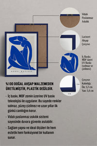 HOMEPACK Ahşap Çerçeveli Tablo Çerçeveli Poster Sanatsal Modern Duvar Dekoru BEK-8432