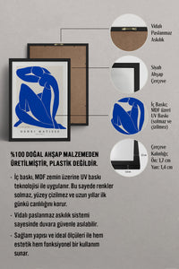 HOMEPACK Ahşap Çerçeveli Tablo Çerçeveli Poster Sanatsal Modern Duvar Dekoru BEK-8432