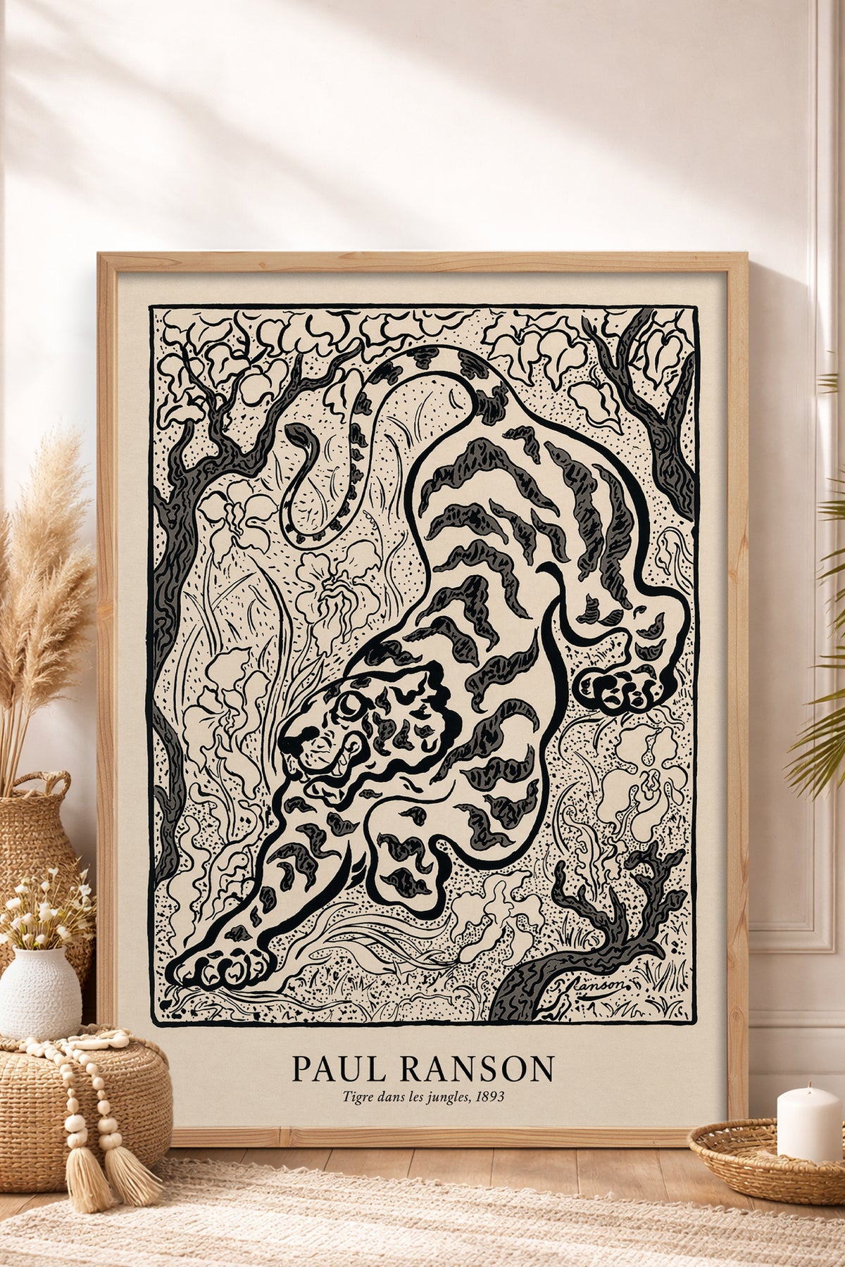 HOMEPACK Ahşap Çerçeveli Tablo Çerçeveli Poster Sanatsal Modern Duvar Dekoru BEK-8433