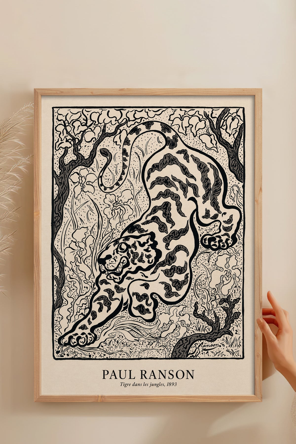 HOMEPACK Ahşap Çerçeveli Tablo Çerçeveli Poster Sanatsal Modern Duvar Dekoru BEK-8433