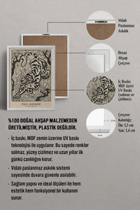 HOMEPACK Ahşap Çerçeveli Tablo Çerçeveli Poster Sanatsal Modern Duvar Dekoru BEK-8433
