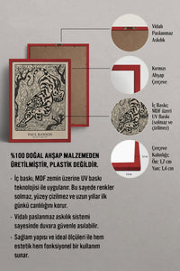 HOMEPACK Ahşap Çerçeveli Tablo Çerçeveli Poster Sanatsal Modern Duvar Dekoru BEK-8433