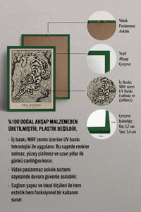 HOMEPACK Ahşap Çerçeveli Tablo Çerçeveli Poster Sanatsal Modern Duvar Dekoru BEK-8433