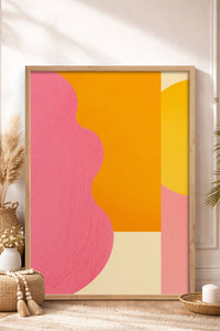 HOMEPACK Ahşap Çerçeveli Tablo Çerçeveli Poster Sanatsal Modern Duvar Dekoru BEK-8434